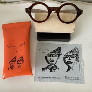 Vue dc Ron Brown Tortoise Reader Eyeglasses 43 26 325 Handmade in France